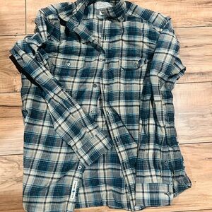 Lucky Brand Men's Plaid Blue and gray Dress Shirt